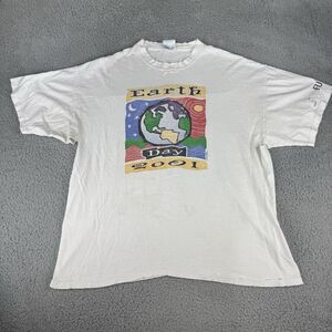 Earth‎ Day 2001 tshirt Y2K 2000s vintage Men's Xl Fujitsu Distressed Faded